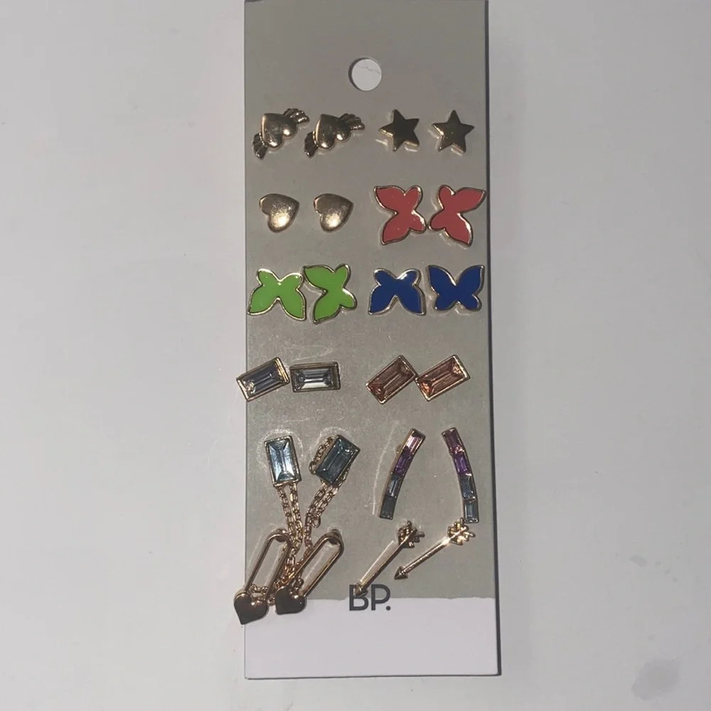 Bp. Gold Muliti Earrings 12 total.